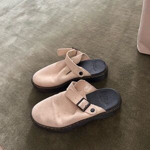 Dr Martens suede clogs